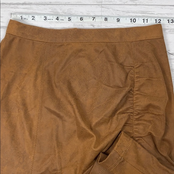 Free People Rumi Ruched Faux Leather Mini Skirt - Picture 4 of 5